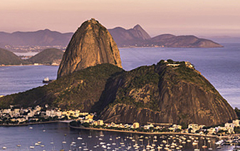 Sunset over Rio de Janeiro ,Brazil