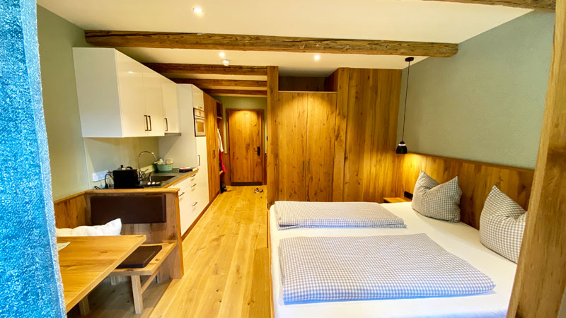 Berghaus-Schroecken Studio-Apartment Foto: © Andrea Fischer, Trips4Kids.de