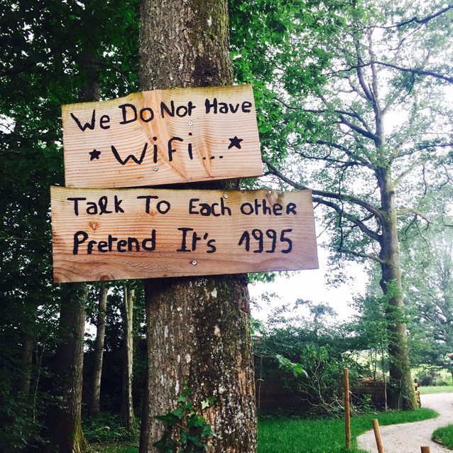 Schild in der Country Lodge