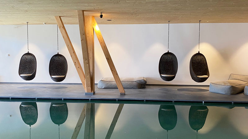 Garberhof Vinschgau - Indoorpool Relaxsessel