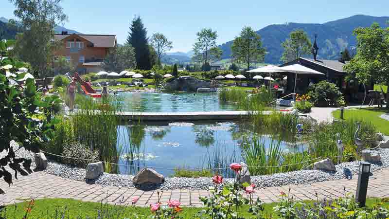 Naturbadeteich-Hotel_Kesselgrub_Sommer.Bild.Ferienwelt_Kesselgrub.quer Ferienwelt Kesselgrub - Naturbadeteich im Sommer Bild: Ferienwelt Kesselgrub