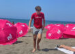 Sonnenschirme am Beach- Friendsclub Tarquinia, ruf-Jugendreisen Foto: © Paul Fischer, Trips4Kids.de