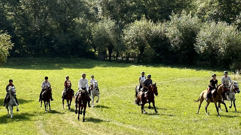 Reiten_Rumaenien-Gruppe.Bild.A.Friedlaender.quer Reiten in Rumaenien - Ausritt mit der Gruppe